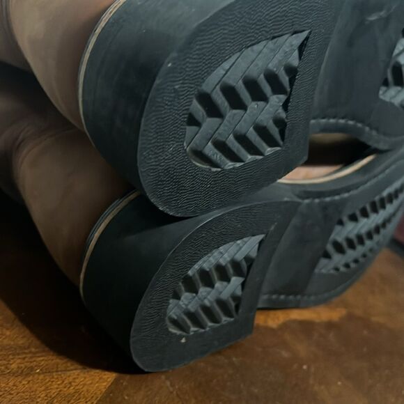 🔥 PUREPECHA WORK BOOTS GENUINE LEATHER WESTERN ROUND TOE Rubber Sole - PERFECT - Picture 10 of 12